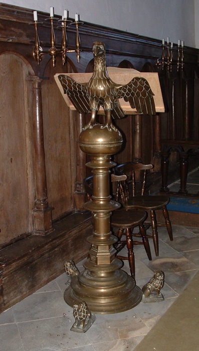 the eagle lectern at Little Gidding