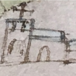 Image of Little Gidding Church from the 1597 map